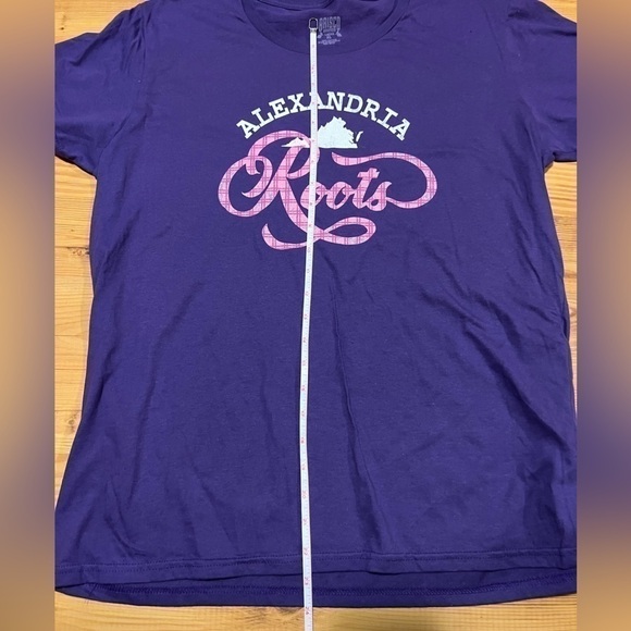 ALEXANDRIA Roots Brisco Brands Purple Virginia ‘State’ Women’s Tee Size XL - Picture 4 of 4